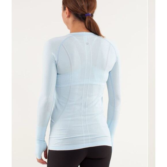 Lululemon Run: Swiftly Tech Long Sleeve Caspian Blue Size Small/4 - Picture 2 of 12